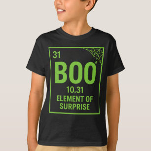 Funny BOO Periodic Table Halloween Pun Shirt
