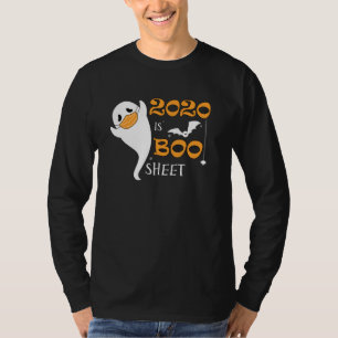 Funny Boo Sheet Ghost Mask Costume Halloween 2020 T-Shirt