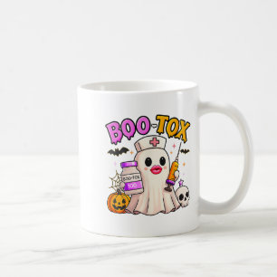 Funny Boo Tox Aesthetic Nurse Ghost Skull Pumpkin  Coffee Mug
