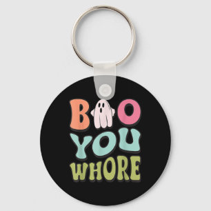 Funny Boo You Funny Groovy Halloween Cute Ghost  Key Ring