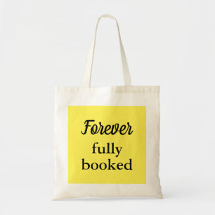 Funny book bag, pretty yellow, machine washable tote bag