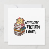 Funny Book Cat Lover Quote Cat-egory Fiction Lover