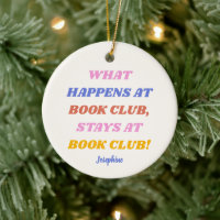 Funny Book Club Quote Colourful Personalised Name