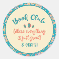 Funny Book Club Wine Drinker