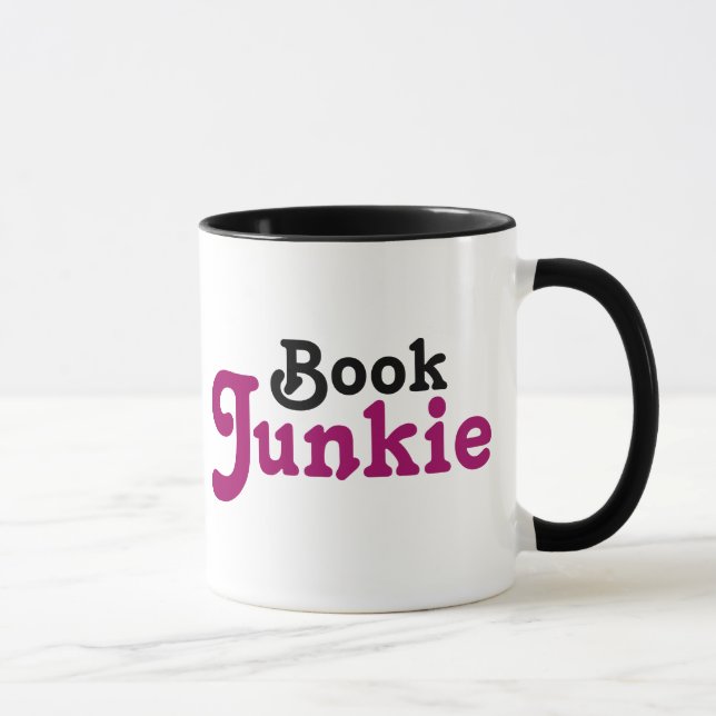 Funny Book Junkie Reading Gift Mug (Right)