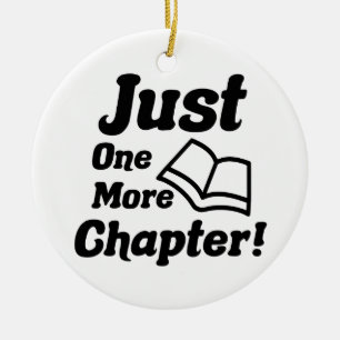 Funny Book Lover Ceramic Tree Decoration