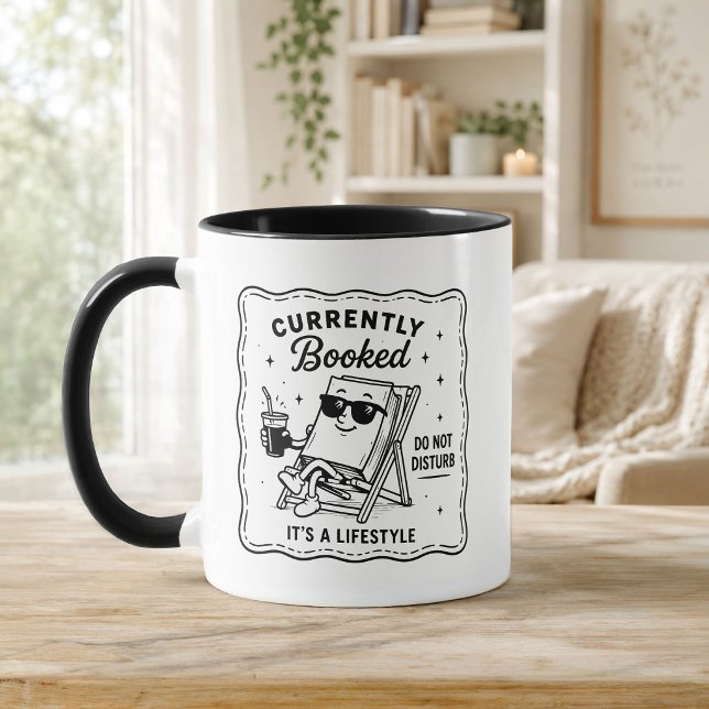 Funny Book Lover Cute Currently Booked Coffee Mug (Creator Uploaded)