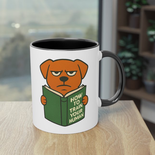 Funny Book Lover Dog Mug Dog Mum Dog Dad (When your dog judges you before coffee…)