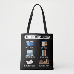 Funny Book Lover Humour Bookworm Reading Tote Bag