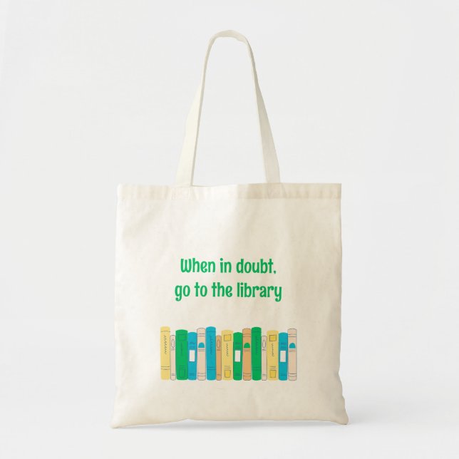 Funny book lover library tote bag (Front)