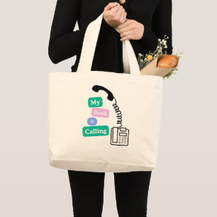 Funny Book Lover Reading Quote Large Tote Bag