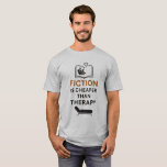 Funny Book Lover T-Shirt - Literary Humour & Readi<br><div class="desc">Escape into the world of fiction with this bookish humour t-shirt! Featuring a minimalist design with a floating book, cosy reading nook, and therapy-inspired elements, this tee is perfect for bibliophiles, literature lovers, and avid readers. Whether you're curling up with a novel or embracing the joy of storytelling, this shirt...</div>