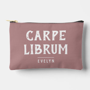 Funny Book Lover's Saying Dusty Pink Custom Accessory Pouch