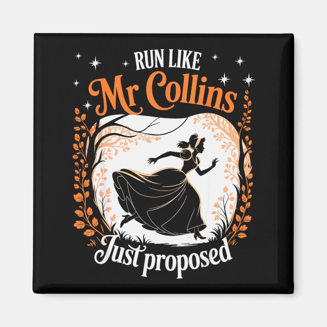 Funny Book Meme Run Like Mr Collins Just Proposed  Magnet (Front)