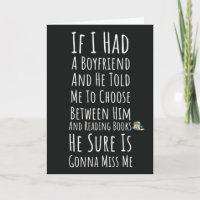 Funny Book Reader Cards For Her Teen Girls Women