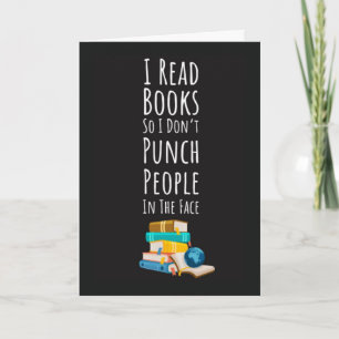 Funny Book Reader Cards Reading Library Nerd Humor