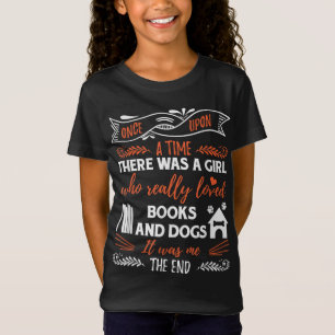 Funny Book Reader Dog Lover Beautiful Cute Gift T-Shirt
