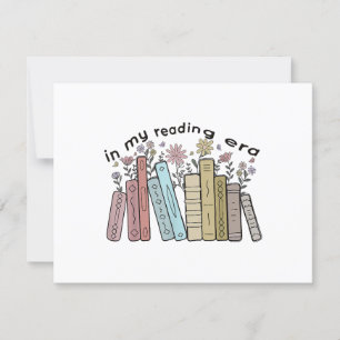 Funny Book Reader Quote In My Reading Era Groovy L RSVP Card
