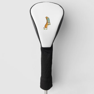 Funny Book Reading Giraffe I Love My Library Golf Head Cover