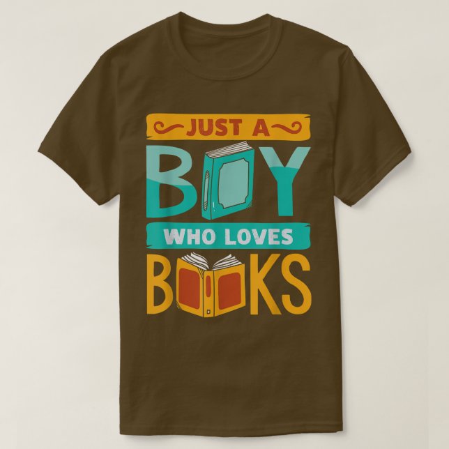 Funny Book Reading Graphic Boys Men Book Lovers Li T-Shirt (Design Front)