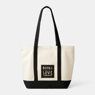 Funny Books Are My Love Language Tote Bag