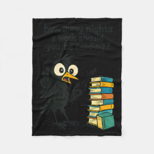 Funny Bookworm 6 7 Meme Design _ Reading Nights Hu Fleece Blanket
