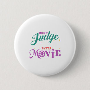 Funny Bookworm - Don't Judge A Book By It's Movie 6 Cm Round Badge