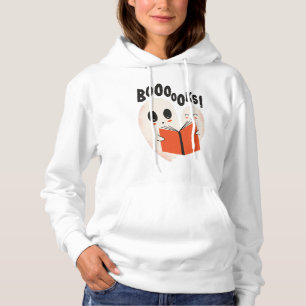 Funny Bookworm Ghost Halloween Costume Boooooks Hoodie