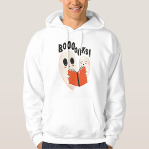 Funny Bookworm Ghost Halloween Costume Boooooks Hoodie