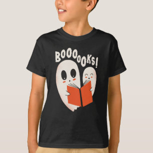 Funny Bookworm Ghost Halloween Costume Boooooks T-Shirt