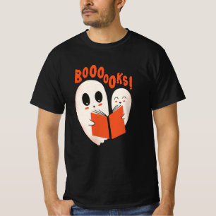 Funny Bookworm Ghost Halloween Costume Boooooks T-Shirt