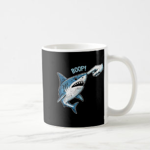 Funny boop shark meme humour nose touch coffee mug