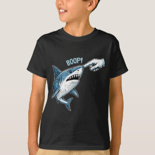 Funny Boop Shark Meme Humour Nose Touch T-Shirt