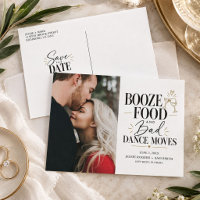 Funny Booze Food Bad Dance Moves Save the Date
