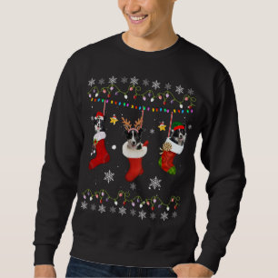 Funny Border Collie Christmas Socks Lights Gift Do Sweatshirt