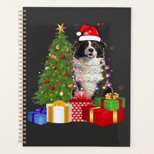 Funny Border Collie Christmas Tree Merry Christmas Planner