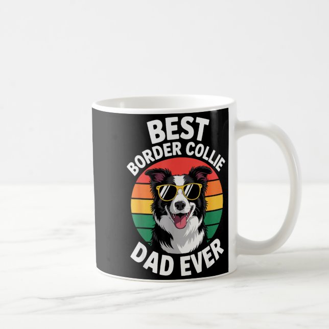 Funny Border Collie Design For Men Dad Border Coll Coffee Mug (Right)