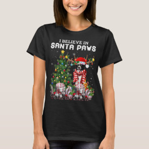 Funny Border Collie Dog Christmas Tree Christmas P T-Shirt