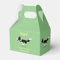 Funny Border Collie dog running cartoon