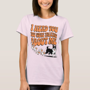Funny Border Collie Herding Sheep Pun Design T-Shirt