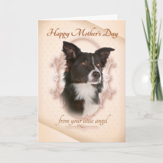 Funny Border Collie Mother's Day Card (Front)