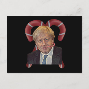 Funny Boris Johnson Christmas Postcard
