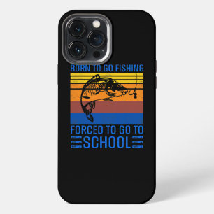 Funny Born To Go Fishing Bass Fish Fisherman Boys iPhone 13 Pro Max Case