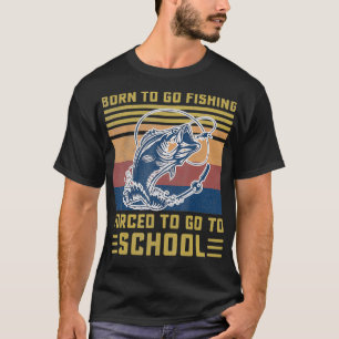 Funny Born To Go Fishing Bass Fish Fisherman Boys T-Shirt