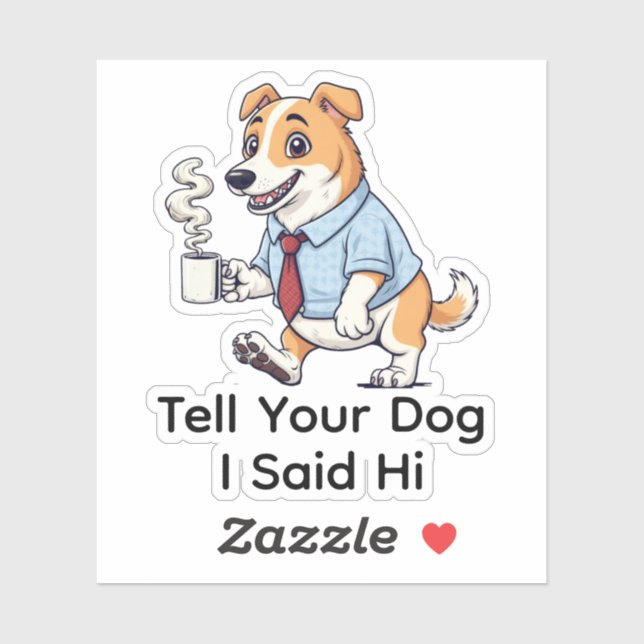Funny Borzoi dog Business Suit Coffee  (Sheet)