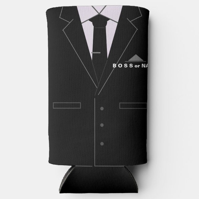 Funny Boss Can Coolers Personalized Name Text (Front)