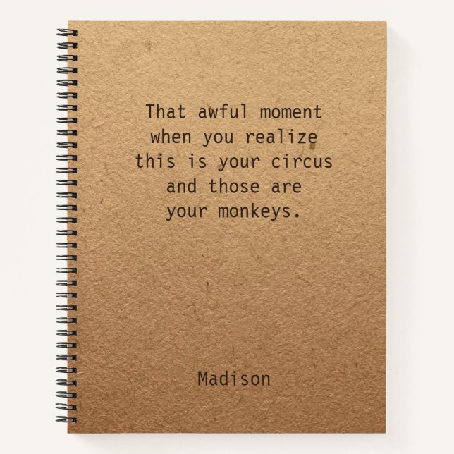 Funny Boss Manager Personalised Notes Office Notebook (Front)