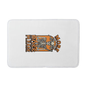 Funny Boss Skeleton Vintage Halloween Shirt_1 Bath Mat