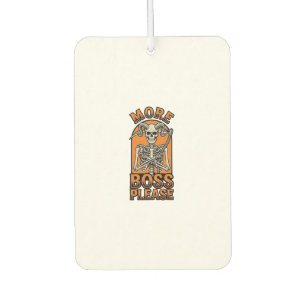 Funny Boss Skeleton Vintage Halloween Shirt_1 Car Air Freshener