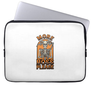 Funny Boss Skeleton Vintage Halloween Shirt_1 Laptop Sleeve